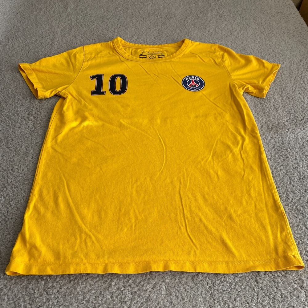 Neymar JR PARIS Saint-Germain Short Sleeve T-Shirt Yellow Women's Medium Tee